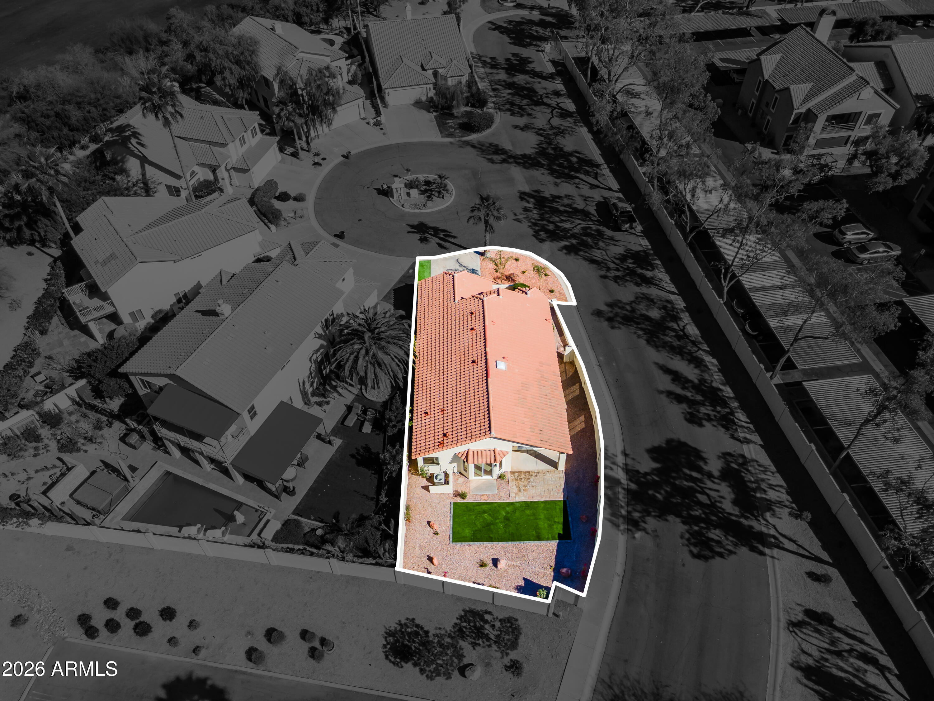 4814 East Monte Way Phoenix, AZ 85044 - Photo 38 of 42 an aerial view of a residential houses