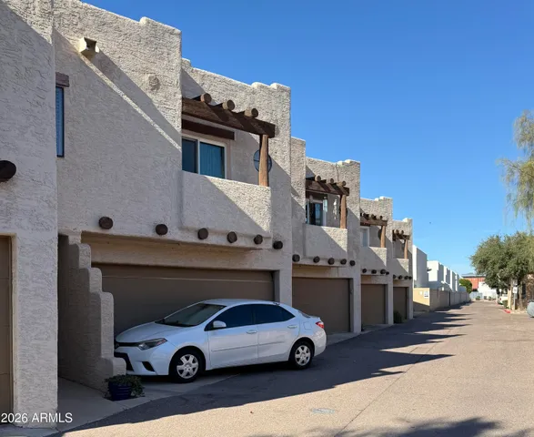 a car parked in front of a building