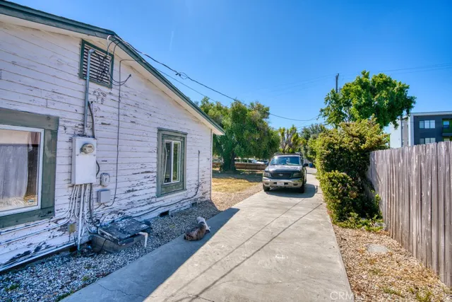 a house view with a garden space