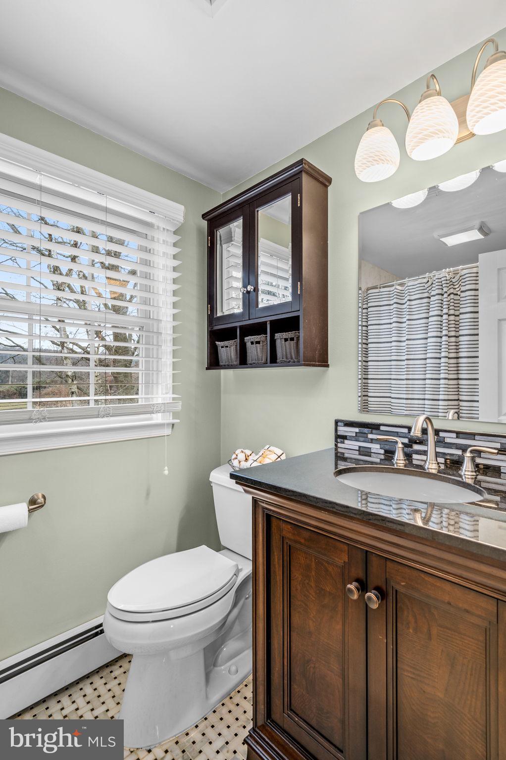 21 Birch Road Malvern, PA 19355 - Photo 31 of 42 Hall Bath with granite top vanity and marble floor