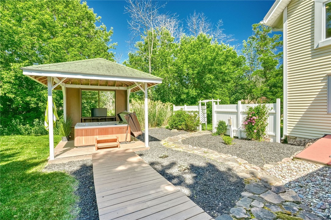 956 Willits Road Ontario, NY 14519 - Photo 45 of 50 Hot Tub Gazebo. Hand laid path with stone forged f