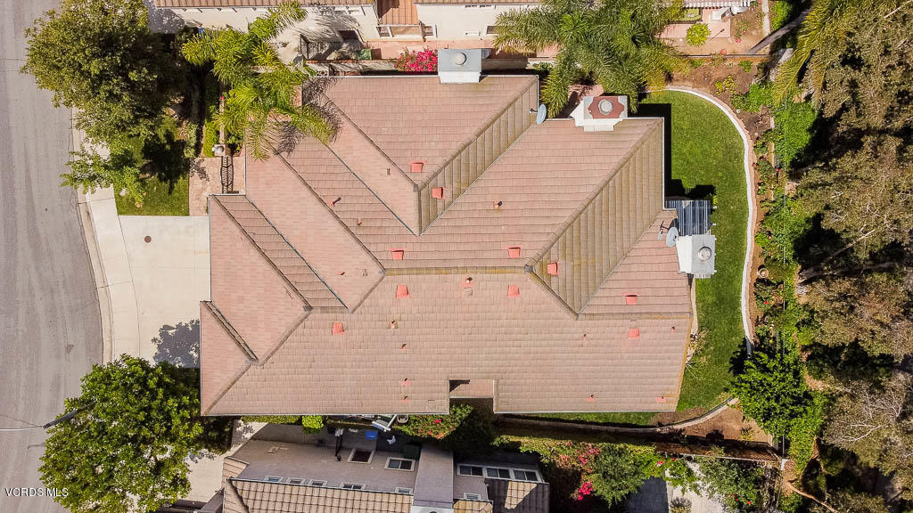 11691 Pinedale Road Moorpark, CA 93021 - Photo 31 of 37 an aerial view of a house with a yard and large tree