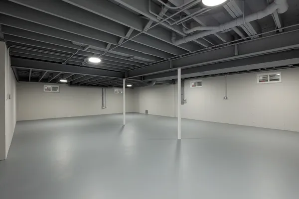 a view of a room with racks