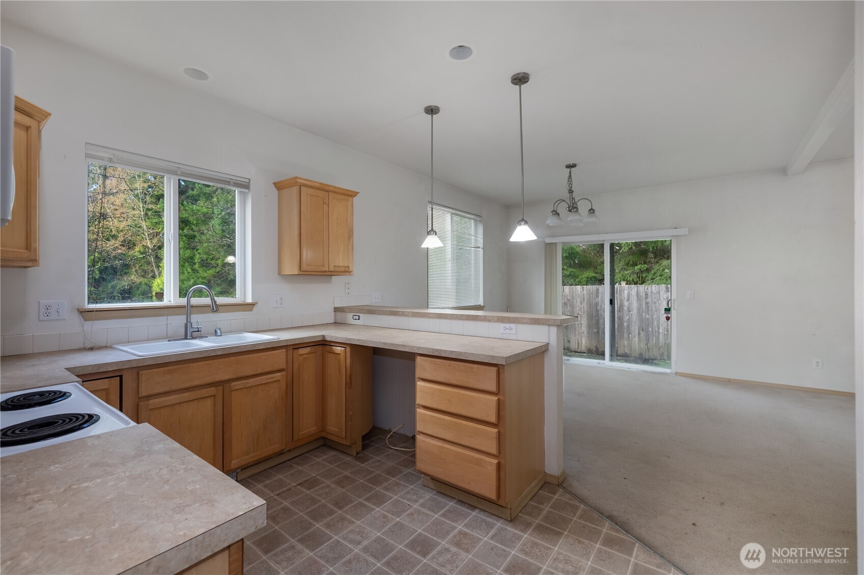 4604 20th Way Northeast Olympia, WA 98516 - Photo 14 of 34 a kitchen with a sink a counter space appliances and cabinets