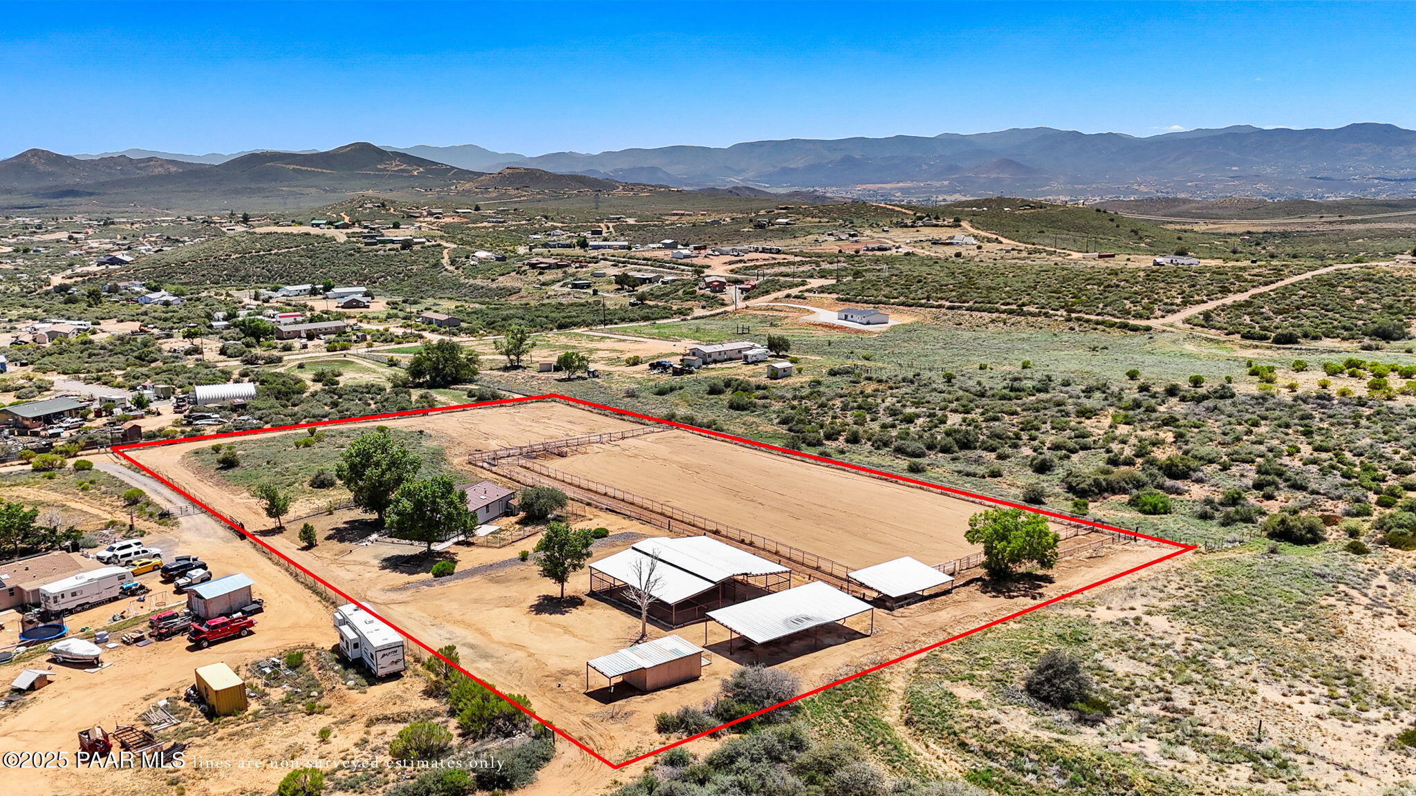 17320 East Roper Way Dewey, AZ 86327 - Photo 21 of 24 Aerial with Lot Lines