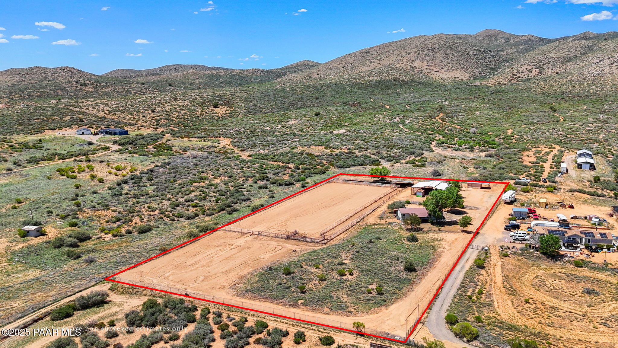 17320 East Roper Way Dewey, AZ 86327 - Photo 24 of 24 Aerial with Lot Lines