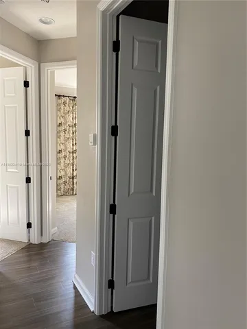 a view of a wooden door