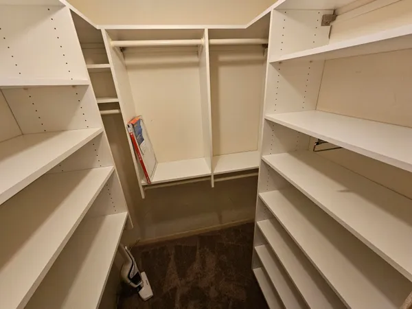 a view of walk in closet