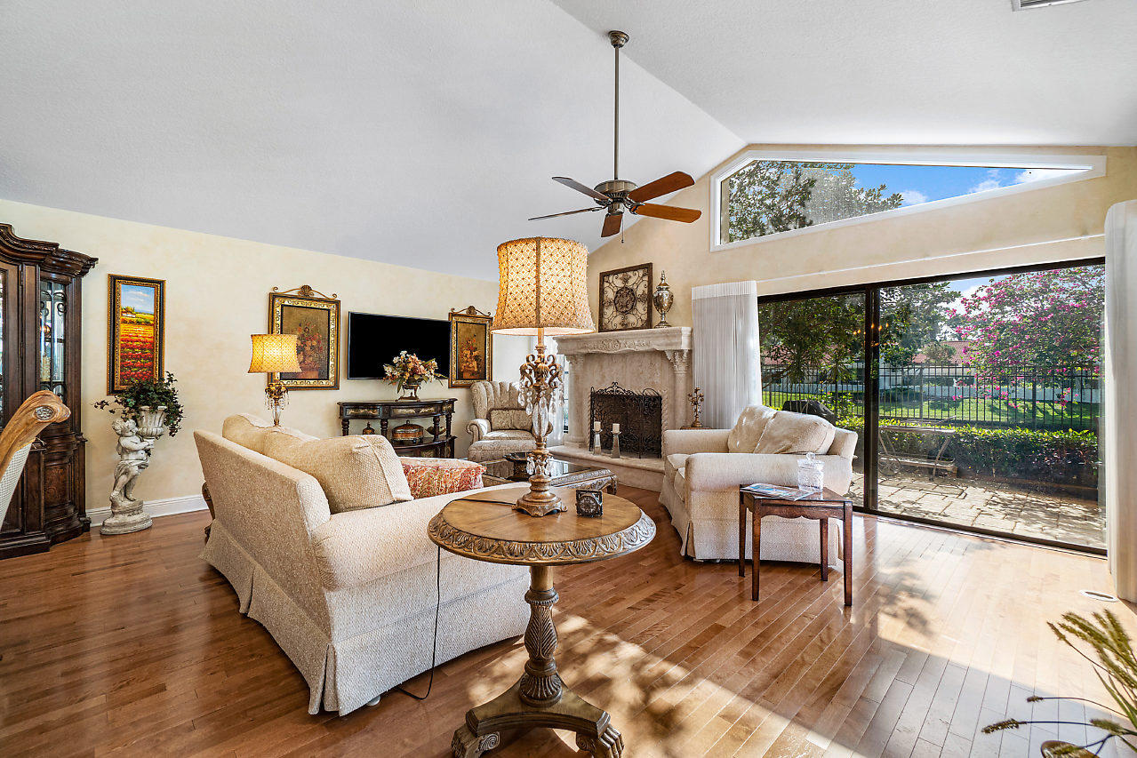 21772 Club Villa Terrace Boca Raton, FL 33433 - Photo 18 of 26 LIVING ROOM WITH FIREPLACE