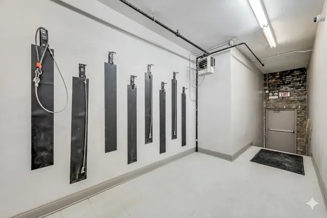 a view of a room with stairs