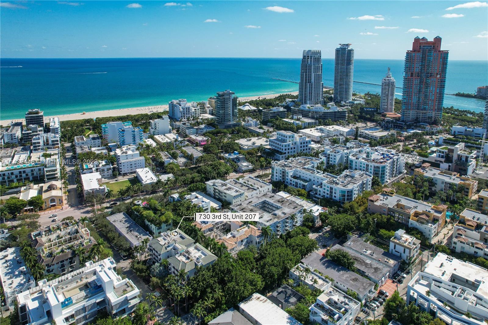730 3rd Street, Unit 207 Miami Beach, FL 33139 - Photo 17 of 19 a view of a city with tall buildings