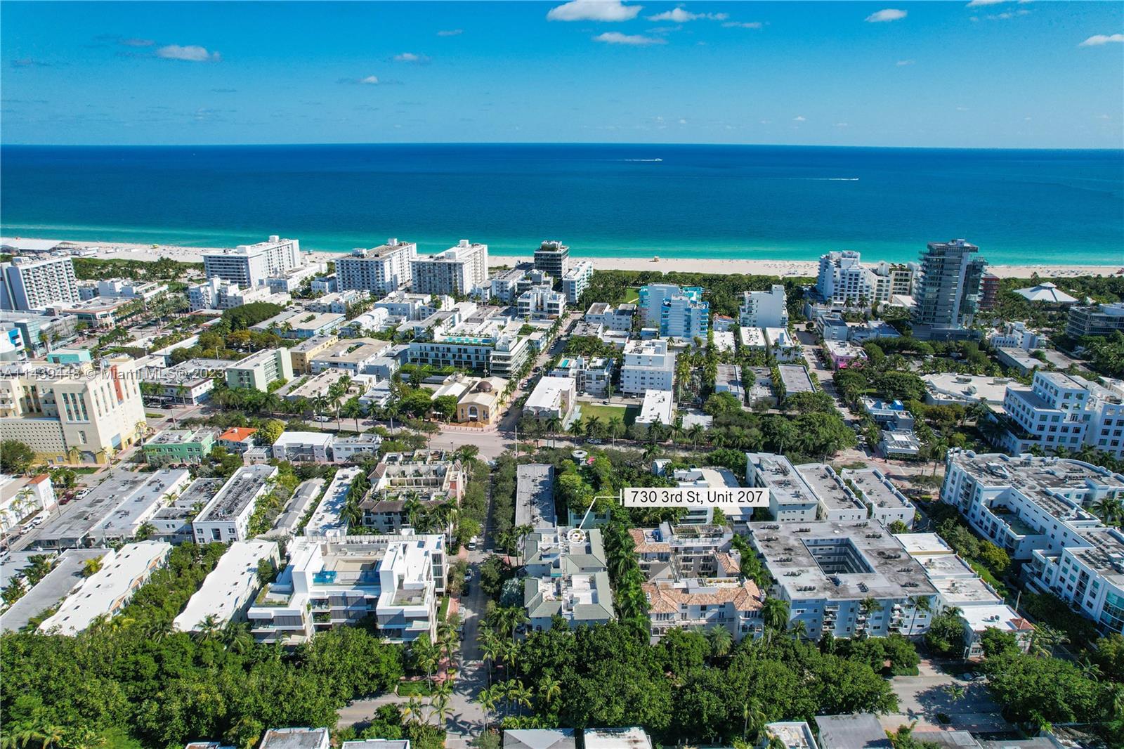 730 3rd Street, Unit 207 Miami Beach, FL 33139 - Photo 18 of 19 an aerial view of multiple house
