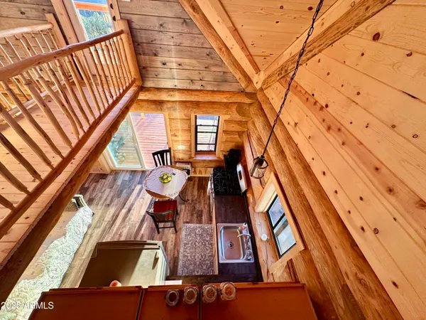 a view of a glass door