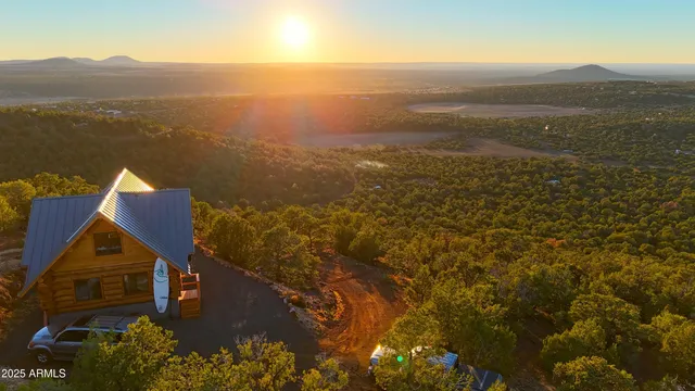 a view of lake and mountain