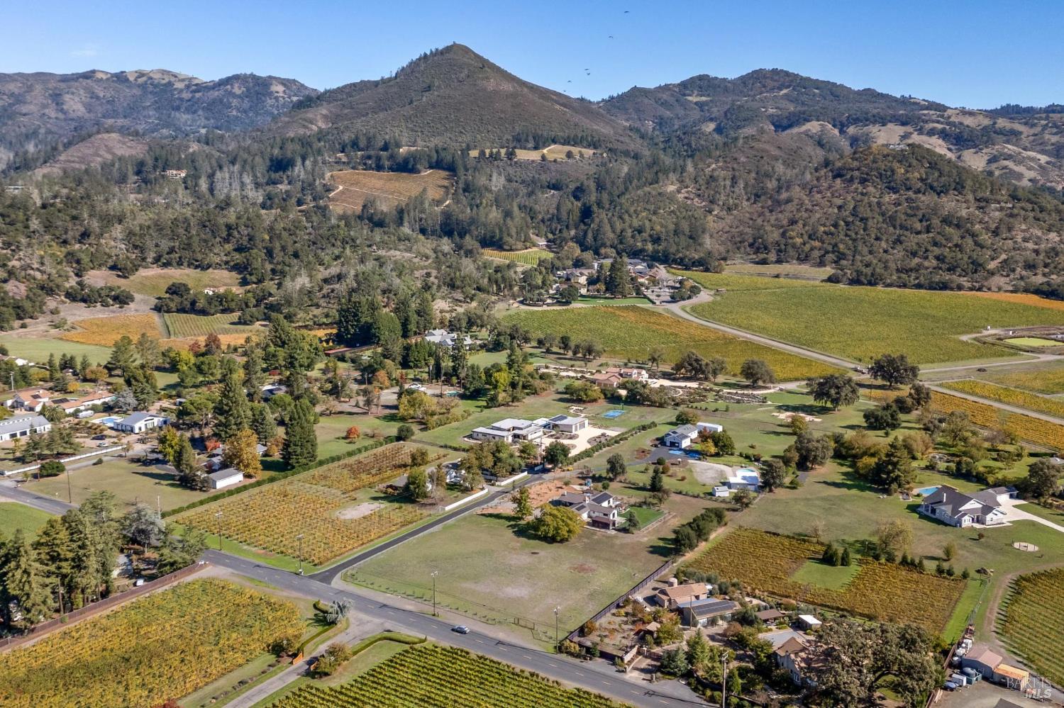 180 Adobe Canyon Road Kenwood, CA 95452 - Photo 55 of 61 an aerial view of residential houses with outdoor space