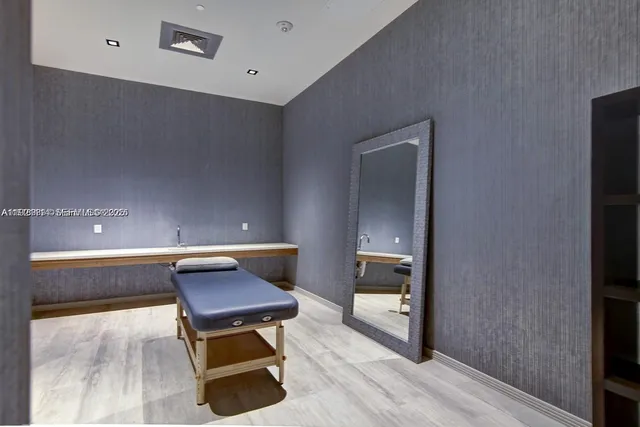 a view of wooden door