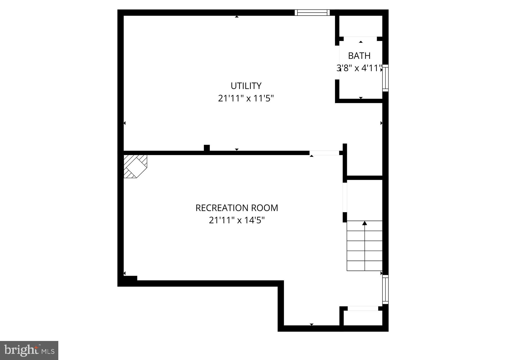 8109 Woodhaven Road Baltimore, MD 21237 - Photo 40 of 40 Basement floor plan
