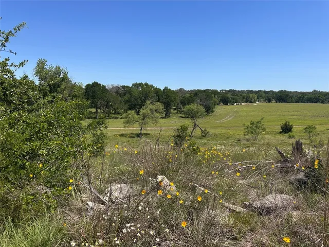 a view of lake with green space
