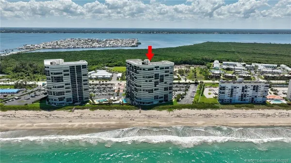 a view of a terrace with a garden