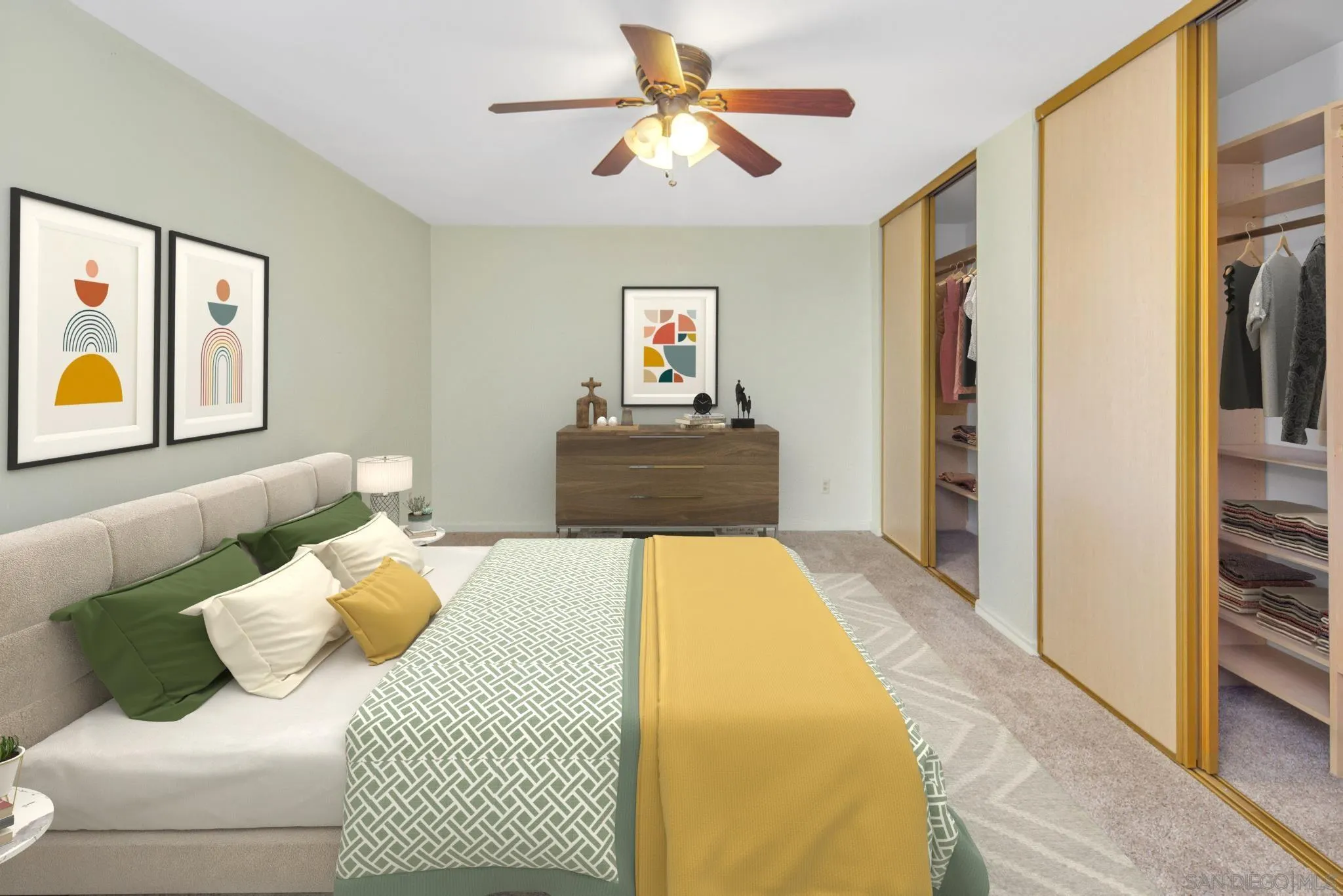 12544 Rios Road San Diego, CA 92128 - Photo 14 of 25 a bedroom with a bed and furniture