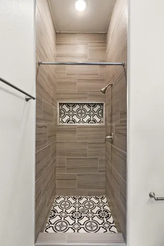 a close view of a shower