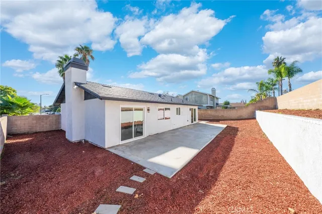 a view of a house with a patio