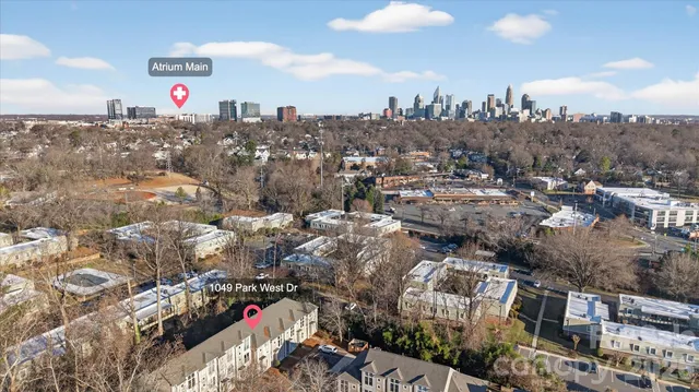 an aerial view of city