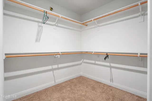 a view of a closet area