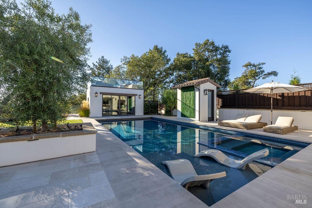 3981 Parker Hill Road Santa Rosa, CA 95404 - Photo 35 of 43 a view of a house with swimming pool and sitting area