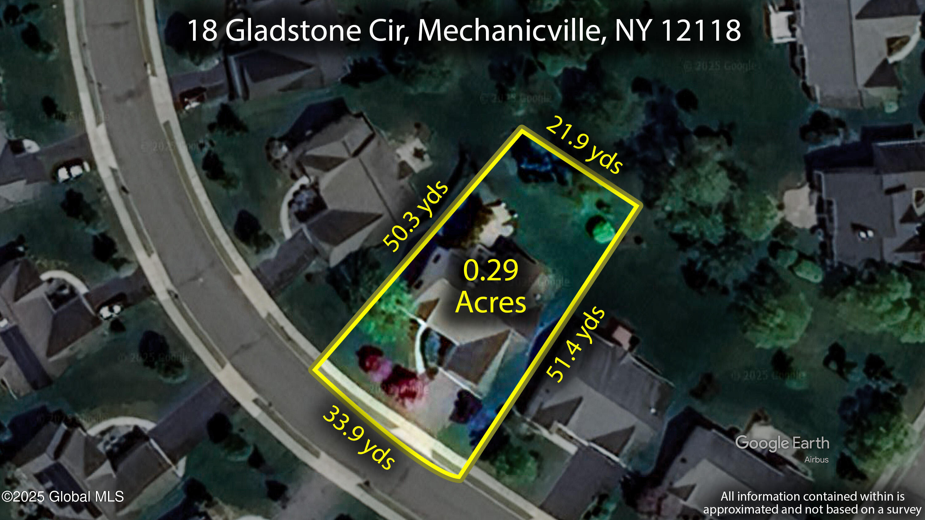 18 Gladstone Circle Halfmoon, NY 12118 - Photo 61 of 61 Property Line Overlay