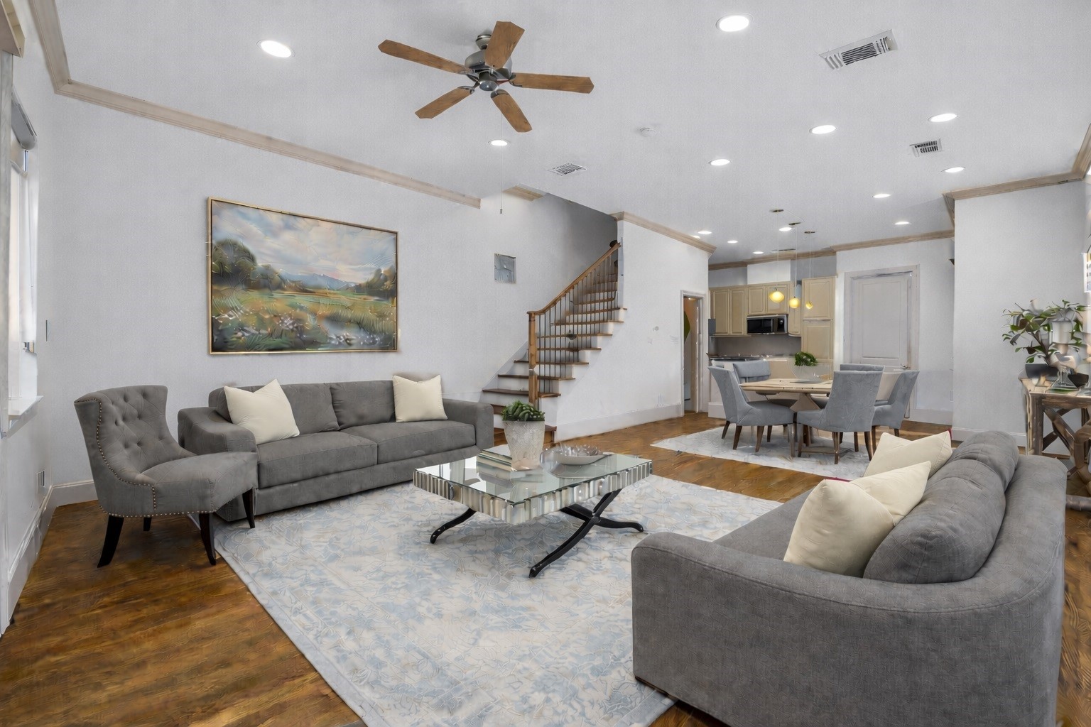 931 West 23rd Street, Unit K Houston, TX 77008 - Photo 1 of 40 Living room and dining room are virtually staged.