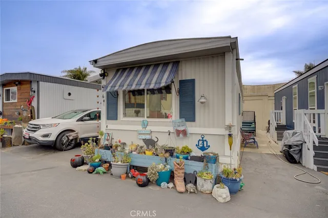 a car parked in front of a house