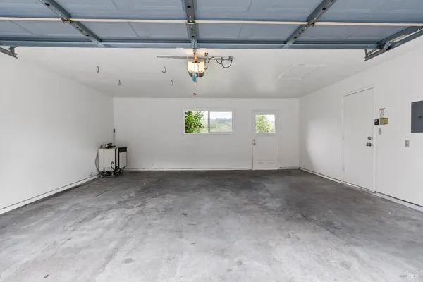 a view of a garage