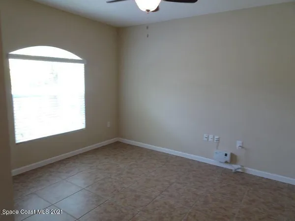 an empty room with a window