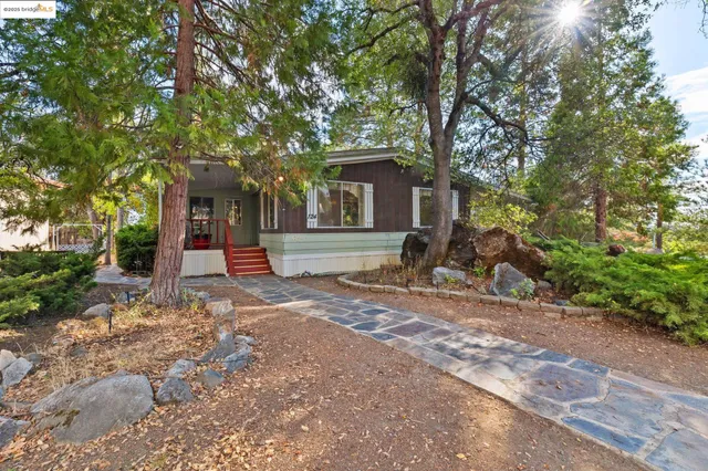 a house with trees in front of it