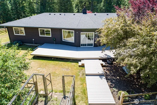 a aerial view of a house
