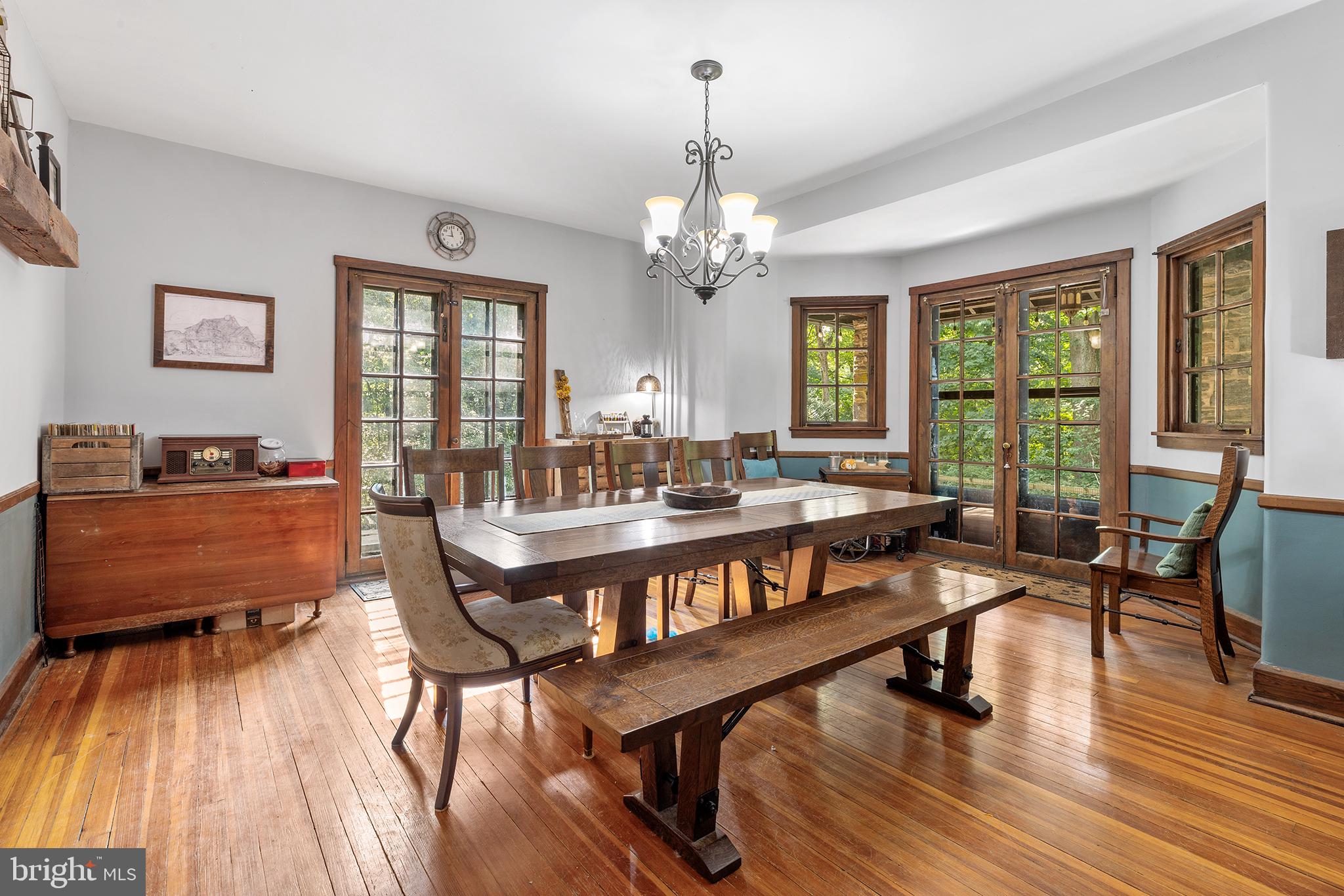 238 Fox Road Media, PA 19063 - Photo 11 of 74 a view of a dining room with furniture window and wooden floor