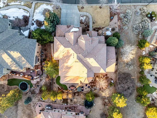 an aerial view of residential house with outdoor space