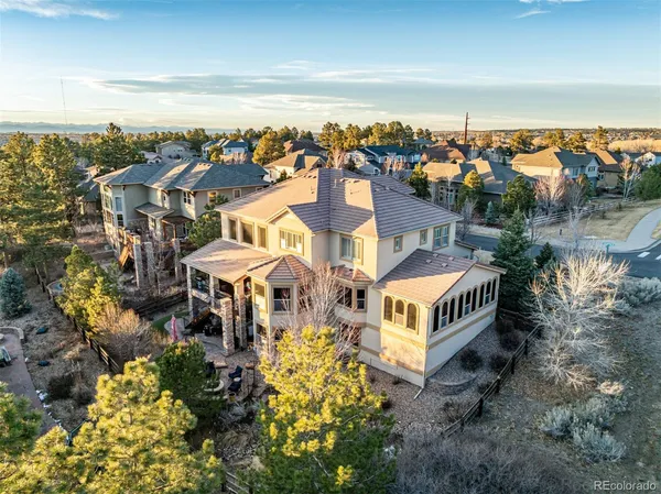 an aerial view of multiple house
