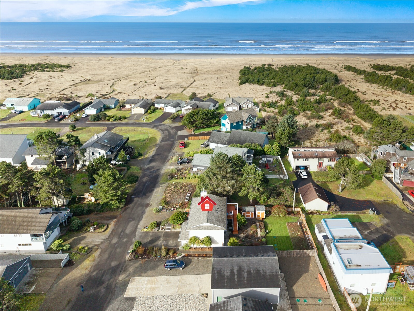 1205 195th Street Long Beach, WA 98631 - Photo 3 of 36 an aerial view of residential houses with outdoor space