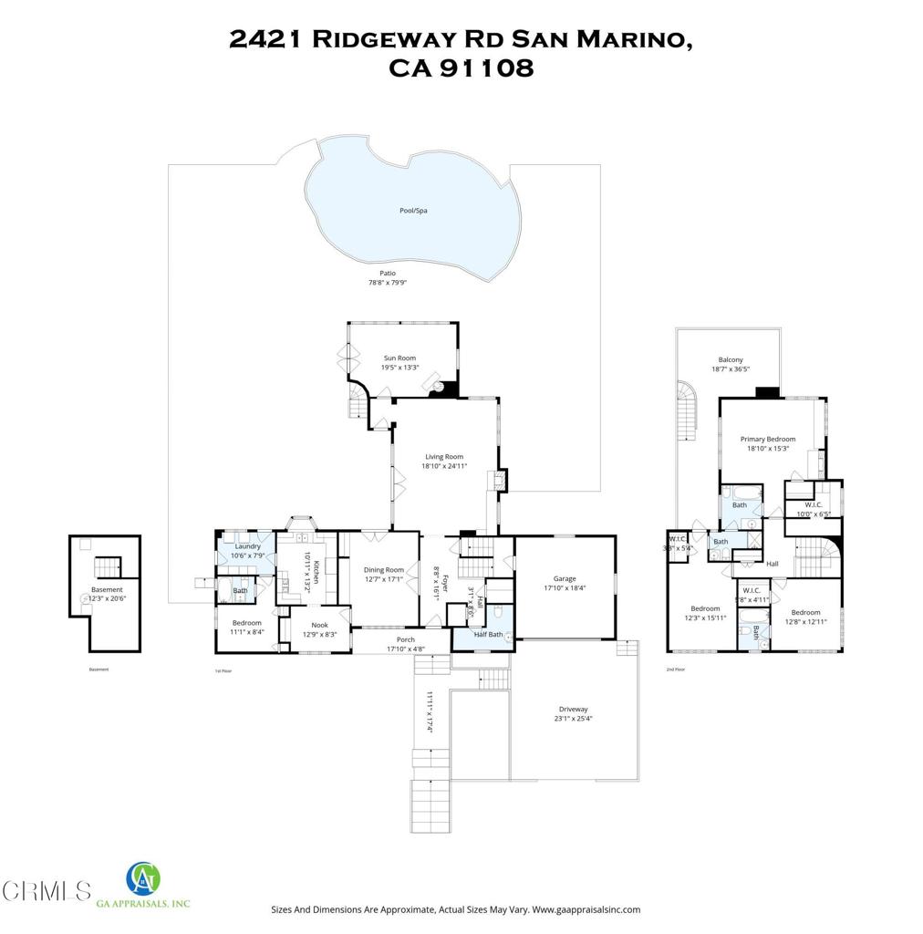 2421 Ridgeway Road San Marino, CA 91108 - Photo 46 of 46 Floorplan