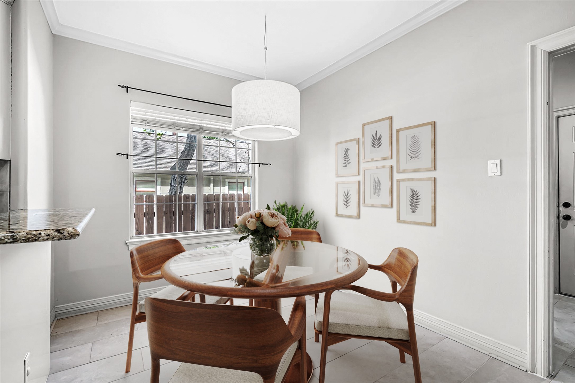 806 East 29th Street Houston, TX 77009 - Photo 13 of 30 a dining room with furniture a chandelier and wooden floor