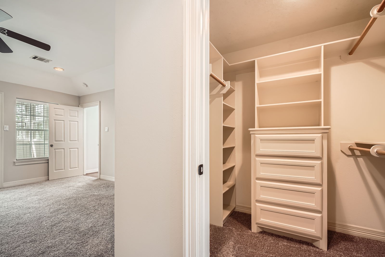 806 East 29th Street Houston, TX 77009 - Photo 18 of 30 a view of walk in closet with empty racks