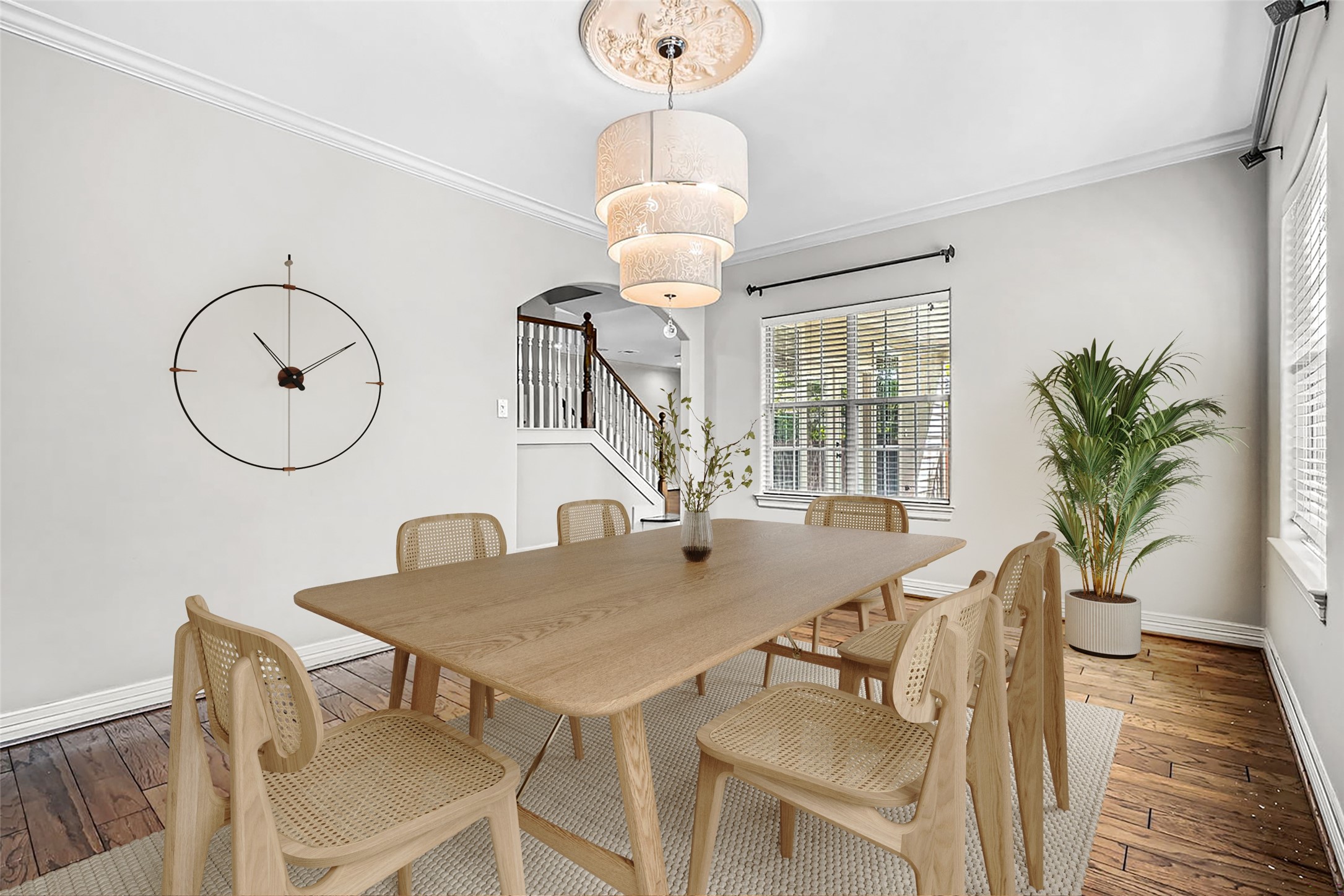 806 East 29th Street Houston, TX 77009 - Photo 10 of 30 a view of a dining room with furniture window and wooden floor