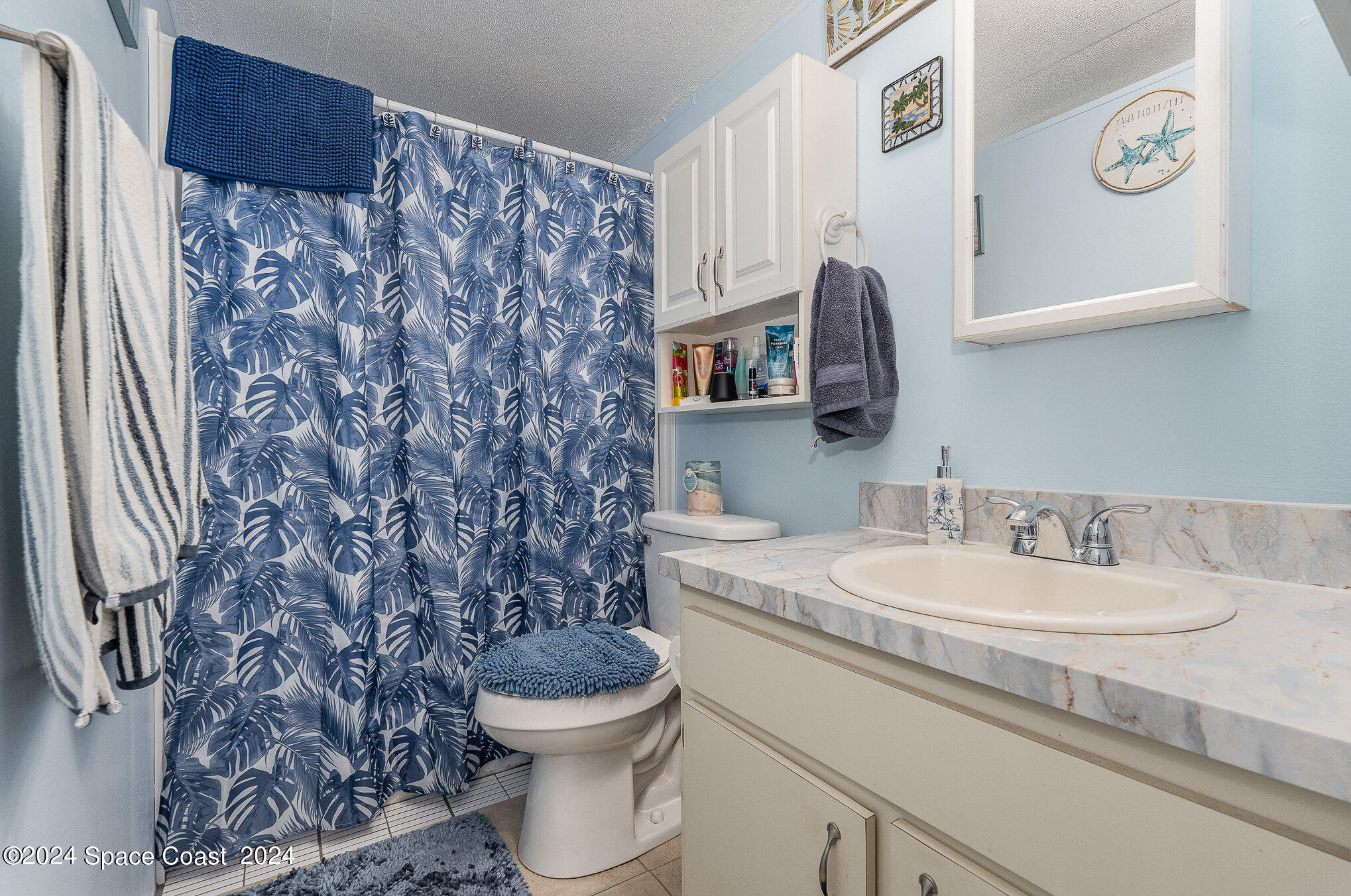 385 Ronald Street Cocoa, FL 32927 - Photo 11 of 24 a bathroom with a sink toilet and a mirror