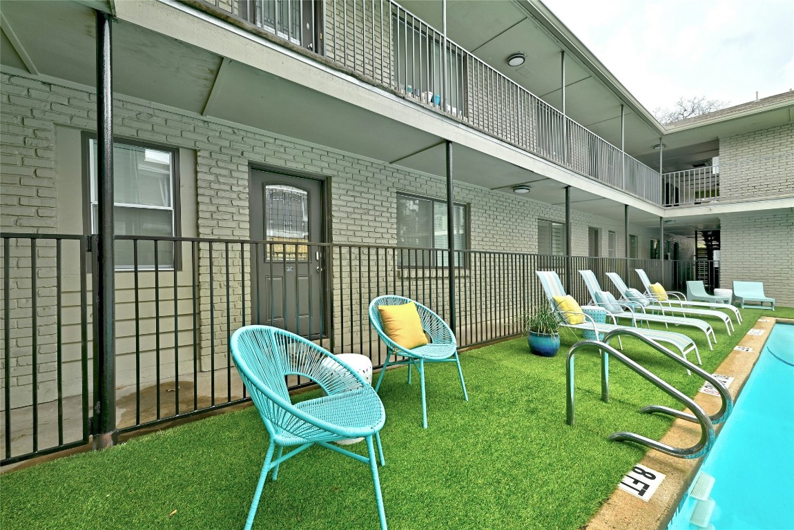 1307 Norwalk Lane, Unit 104 Austin, TX 78703 - Photo 18 of 22 a view of yard with seating area