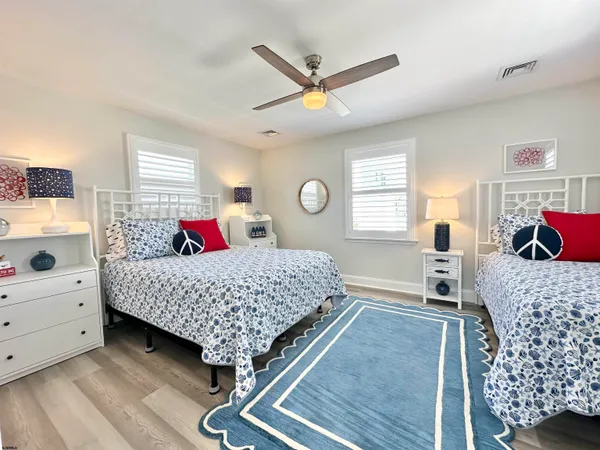 a room with a bed and a window