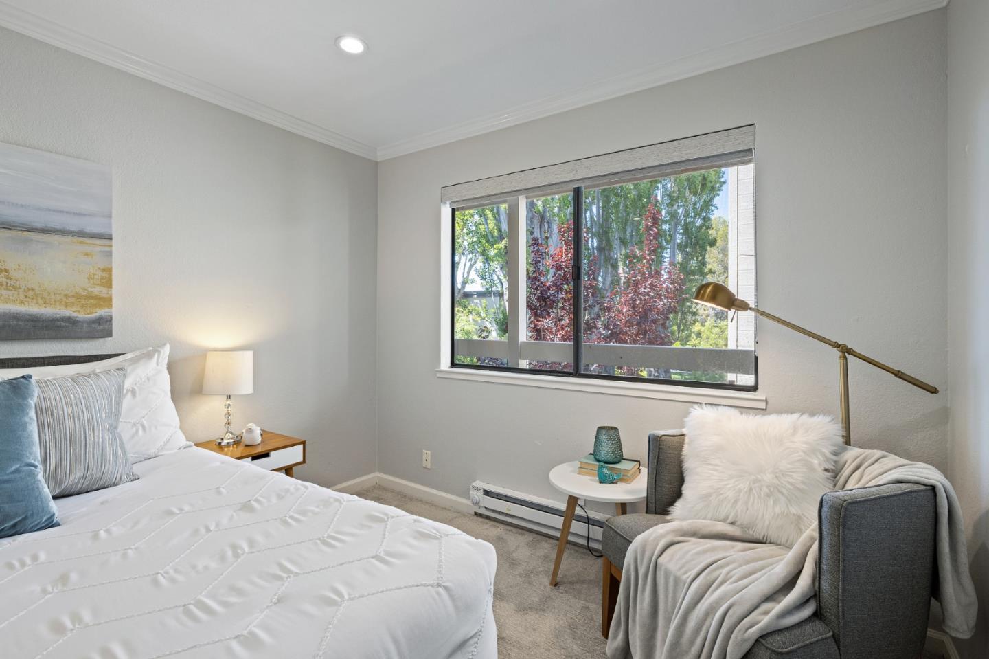 1171 Compass Lane, Unit 216 Foster City, CA 94404 - Photo 25 of 35 a bedroom with a bed and a window