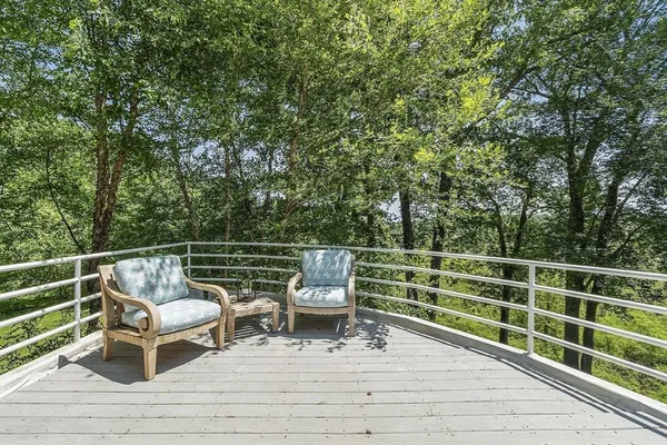 a terrace view with sitting space and garden view