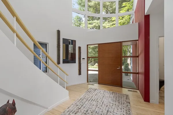 a view of entryway with stairs